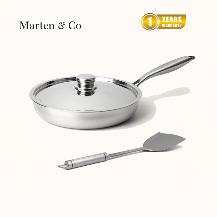 Titanium Hammered Pan + Utensil