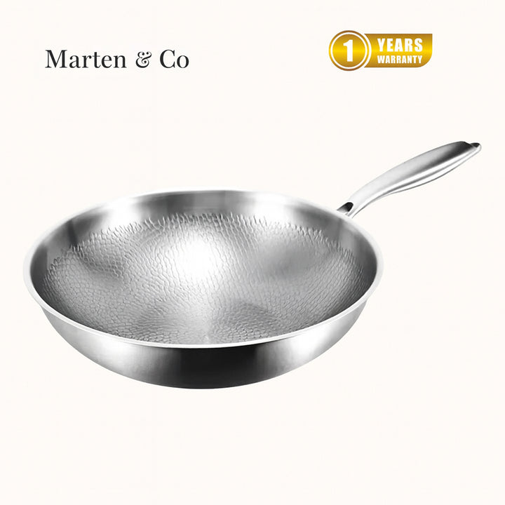 Titanium Wok Pan Flat Bottomed