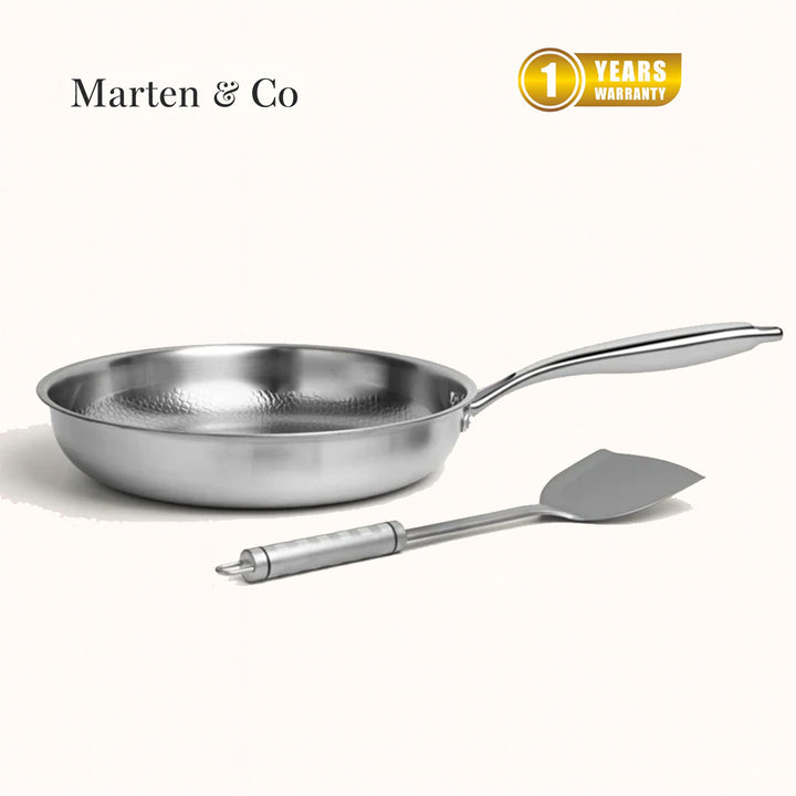 Titanium Hammered Pan + Utensil
